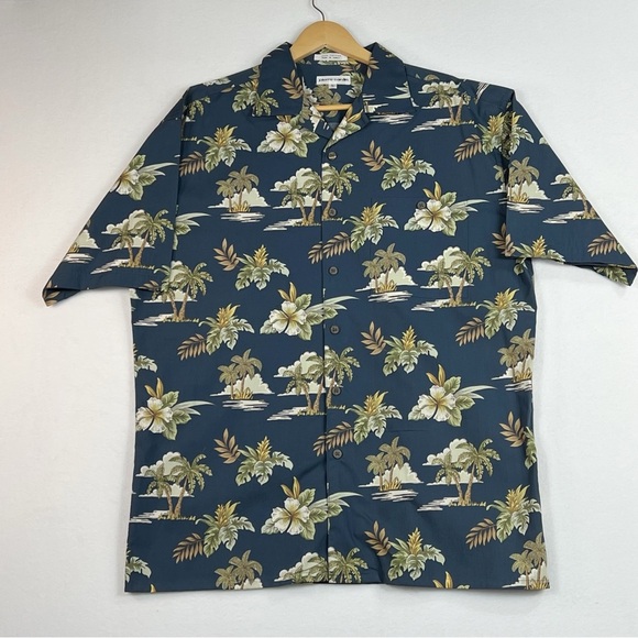 Pierre Cardin Hawaiian Tropical Summer Beach Vacation shirt. Size Large - Picture 4 of 10